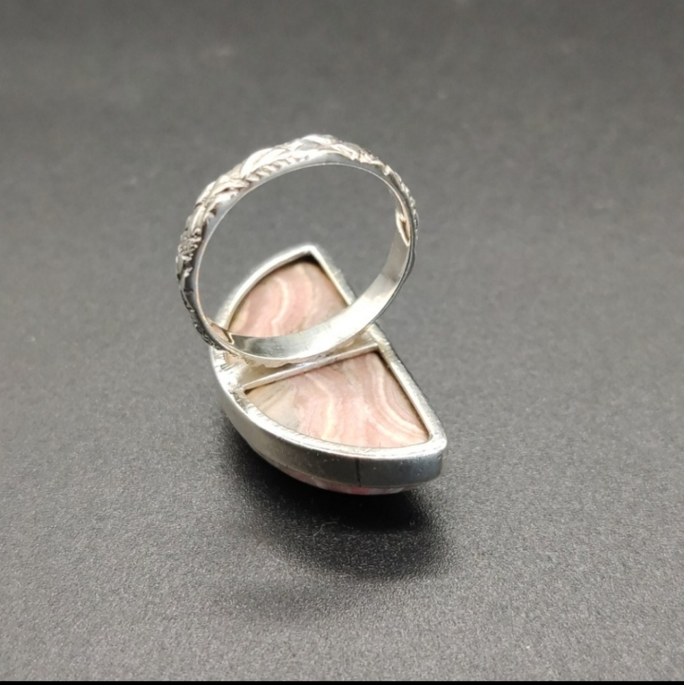 Pink Stone Rhodochrosite Ring - Picture 3 of 5